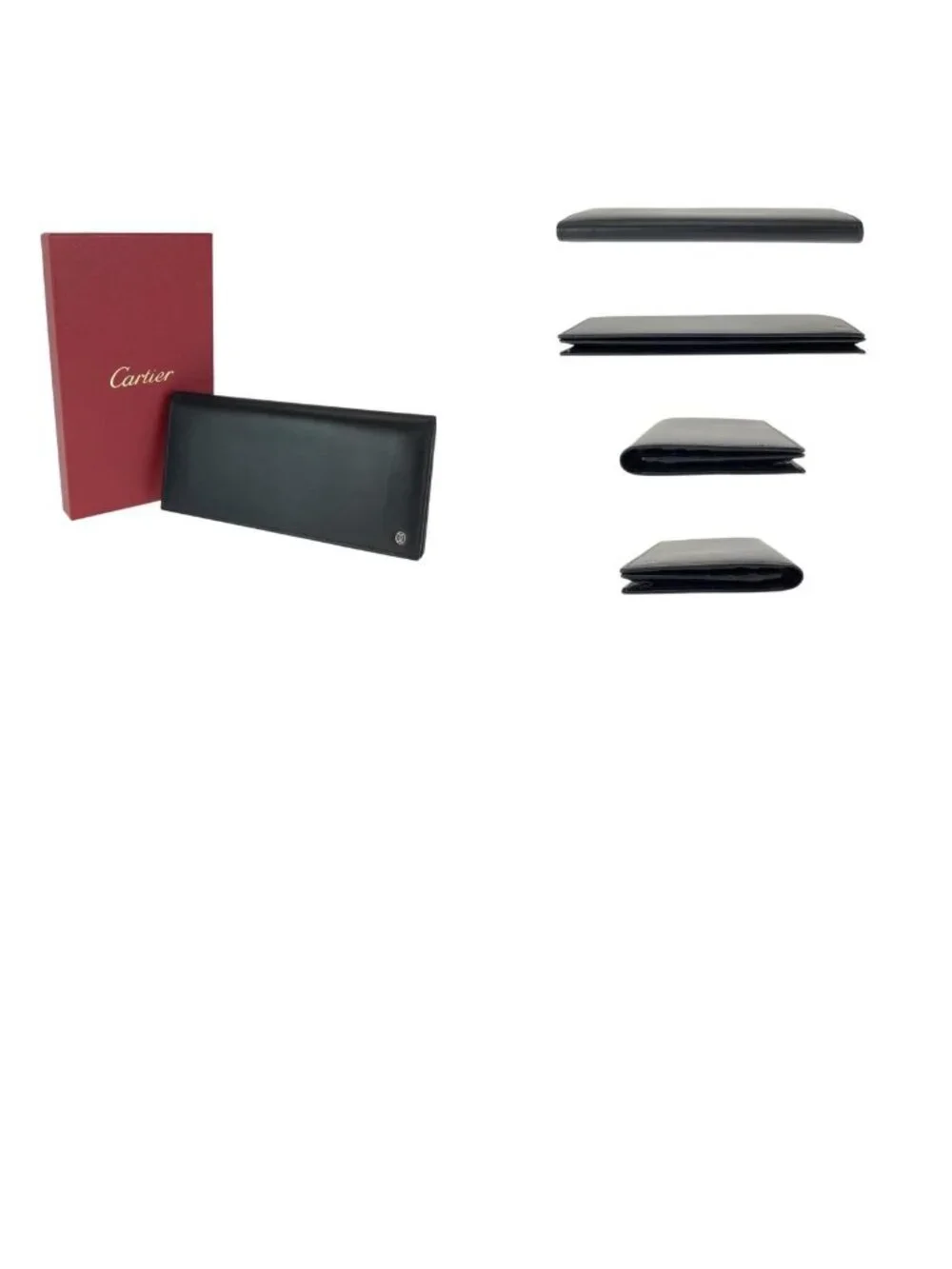 Cartier Pasha de Cartier Black Silver Leather Wallet